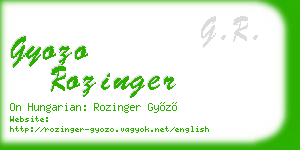 gyozo rozinger business card
